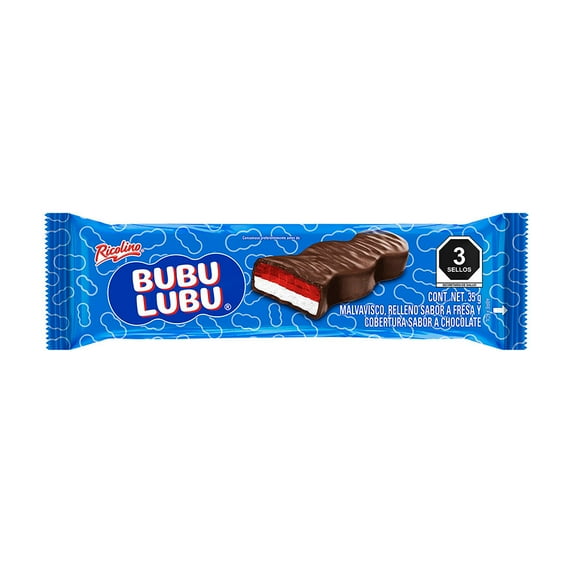 Malvavisco Bubulubu relleno de fresa y cobertura de chocolate 35 g