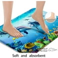 thumbnail image 6 of Underwater World Dolphin Shower Curtain Set with Toilet Lid Cover and Non-Slip Rugs, Tropical Fish 4 Pcs Shower Curtain Set with 12 Hooks, Ocean Kids Bathroom Set with Rugs and Accessories, 6 of 7