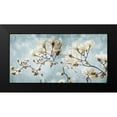 thumbnail image 2 of Villa, Mlli 18x11 Black Modern Framed Museum Art Print Titled - White Flowers In Blue, 2 of 5