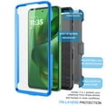 thumbnail image 2 of Motorola Moto G Power 5G 2025 Case with Holster Clip [3-in-1 Rotating Belt Clip & Kickstand] Built-in Screen Protector, Shockproof Full-Body Cover, Wireless Charging Compatible – Blue, 2 of 7
