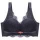 thumbnail image 1 of Sujetador de ropa interior con lazo y anillo sin acero con estampado de encaje sexy de talla grande para mujer Fridja  nalpqowj7515, 1 of 8
