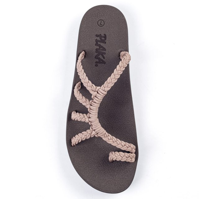 Sandalias tipo flip flop Plaka Relief para mujer, con soporte de arco, rojas, talla 8