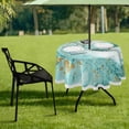thumbnail image 7 of Coolnut 60" Marble Round Tablecloth, Waterproof Outdoor Tablecloth with Umbrella Hole and Zipper, for Kitchen Dining Picnic Party Home Decor, 7 of 7