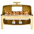thumbnail image 2 of Wilprep 8.4 qt Roll Top Chafing Dish Buffet Set Stainless Steel Food Warmer Gold, 2 of 12