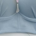 thumbnail image 6 of HOMBOM Lightly Lined Womens Bras Underwire Soft Bras Full Coverage No Underwire Spaghetti Straps Blue Brassiere 32B, 6 of 7