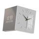 thumbnail image 4 of Reloj de pared lateral doble, reloj de esquina de Metal, reloj electrónico decorativo grande moderno, reloj colgante para decoración de oficina de Gris, 4 of 9