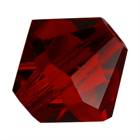 Siam Red Bicone Crystal Beads - Czech Crystal Glass Beads 6mm Bicone 'Siam' Red (20)