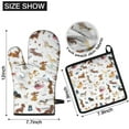 thumbnail image 6 of Cartoon Dachshund Kitchen Oven Mitt and Pot Holder Sets 4 Pcs for Baking, Cooking and Grilling, Heat Resistant Up To 392 °F, 6 of 7