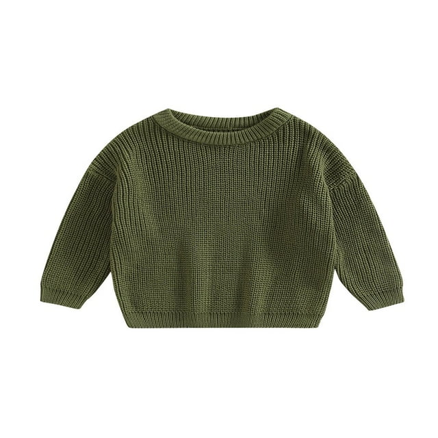 Chandails à Col Bébé Manches Longues Pulls Tricotés Amples