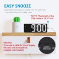 thumbnail image 3 of personas que duermen mucho, adultos, niños, pequeño reloj de mesita de noche con luz nocturna, pantalla LED, regalos de Navidad - Negro frío XianweiShao 8390615169318, 3 of 4