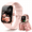 Rose Pink, variant on MiracoRun Smart Watch for iPhone & Android, 1.8" HD Display, Customized Watch Face, Bluetooth Calling and Texts, Women’s Health Tracking, IP68 Fitness Smartwatch- Rose Pink