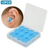 12pcs Silicone Ear Plugs for Sleeping, EEEkit Reusable and Moldable Earplugs with Case, Gel Ear Plugs for Swimming, Airplane, 25dB NRR