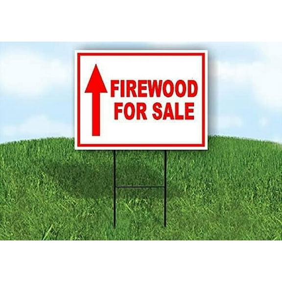 Firewood For Sale Straight Arrow Red Yard Sign Road Sign With Stand