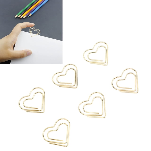 Clips De Papel Lindos, Clips De Papel Alambre De Hierro Adorable Elegante 100 Piezas Para La Oficina Para La Escuela