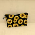 thumbnail image 4 of Cosmetic Bags Romantic Sunflower Print Waterproof Large Capacity Organizer Bag for Daily Use, 4 of 10