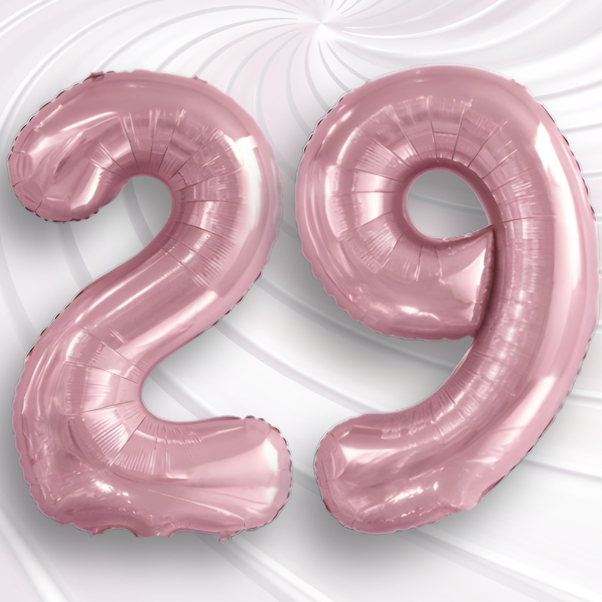 Pastel Pink 29 Number Balloon 16 inch - Air Fill Only Mylar Foil Balloons Number 29 Blush Balloons Soft Baby Pink - 29th Birthday Party Anniversary