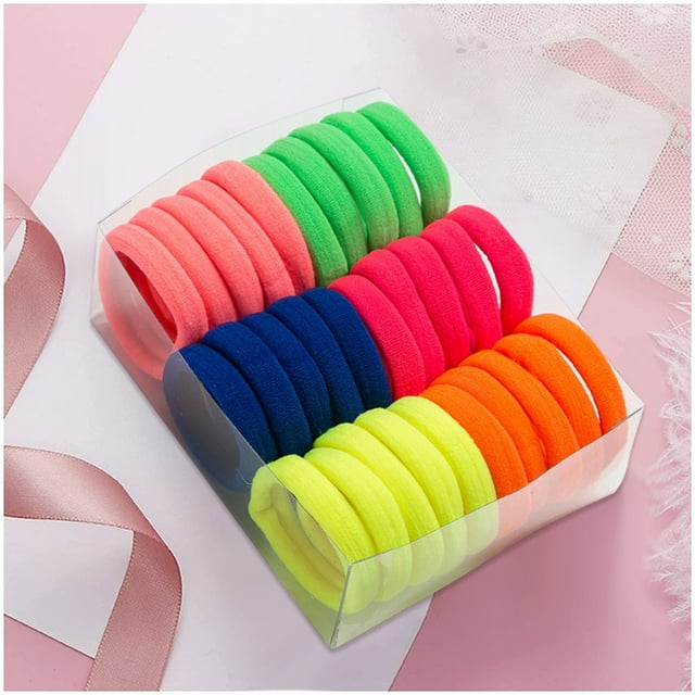 Seamless Soft Elastic Hair Ropes Gentle Non-Damage Ponytail Holders For Girls And Baby Mixed Color Hair Accessories Set