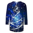 thumbnail image 4 of Holiday Gifts! Titcea Christmas Shirts for Women 3/4 Sleeve Crewneck Cute Christmas Print Pullover Sweaters 2024 Loose Comfort Casual Tops, 4 of 5