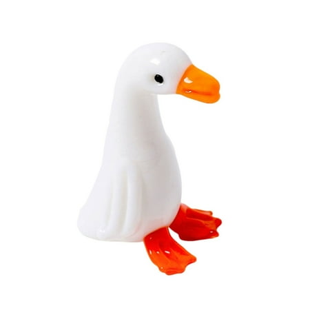 Glass Duck Statue Elegant Ornament For Home And Garden Landscape Display