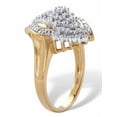 thumbnail image 2 of PalmBeach Jewelry Round Diamond Cluster Bypass Ring 1/10 TCW in Solid 10k Yellow Gold, 2 of 5