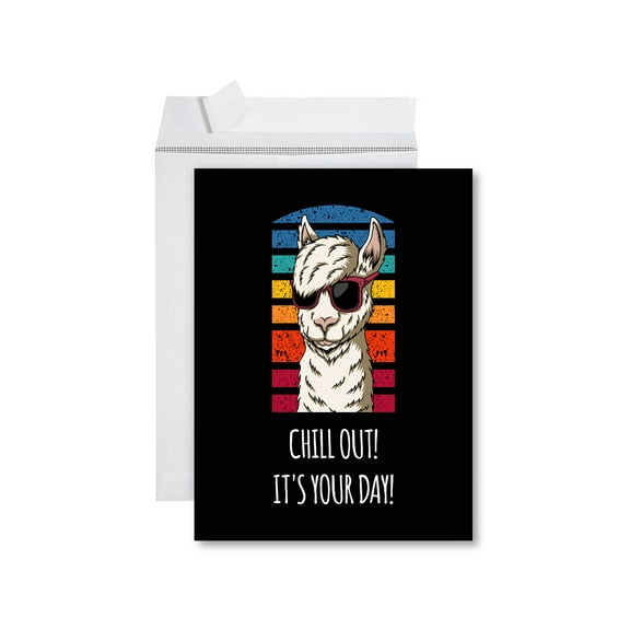 Koyal Wholesale Funny National Boss's Day Jumbo Card, Chill Out! It's Your Day!, Greeting Card with Envelope, 1-Pack