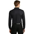 thumbnail image 2 of Sport-Tek ST657 Mens Long Sleeve Micropique Sport-Wick Polo T-Shirt, Black - Extra Small, 2 of 2