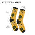 thumbnail image 2 of Crew Socks for Women Men, Bees and Sunflowers A  Moisture Running Athletic Football Striped Socks Cushion Tube Socks, 2 of 7
