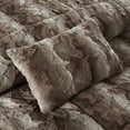 thumbnail image 3 of Madison Park Zuri 4PC Faux Fur Comforter Set, Full/Queen - Brown, Adult, All-Season, 3 of 4
