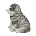 thumbnail image 4 of Hi-Line Gift Malamute Puppy Sitting Statue, Brown, 4 of 8