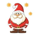 thumbnail image 4 of serony Christmas Static Sticker Fridge Window PVC Decal Home Office Shop Self-adhesive Decoration, Long Hat Santa Clause, 4 of 7