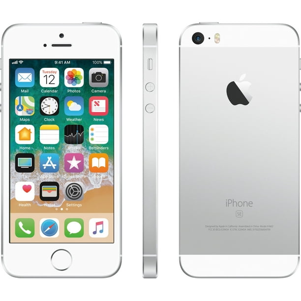 Apple Iphone Se 16gb Silver 1st Gen 16 Factory Unlocked Gsm At T T Mobile Metro Cricket Walmart Com Walmart Com