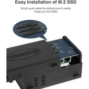 TERRAMASTER D5 Hybrid HDD NVMe Enclosure - USB 3.2 Gen 2 10Gbps Type C 5Bay USB Storage يدعم RAID 0/1 / Single / JBOD Exclusive 2 + 3 RAID Hybrid Disk Array (Diskless)