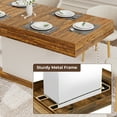 thumbnail image 6 of Winkalon 55.1-inch Dining Table for 4-6, Farmhouse Kitchen Table with Large Tabletop, Rectangular Dinner Eating Table for Dining Room, Living Room, Kitchen, 6 of 9