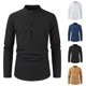 thumbnail image 4 of Mens Slim Fit Casual Shirt Long Sleeves Breathable T Shirts Soft Button Top, 4 of 8