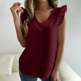 thumbnail image 2 of Blusas de Manga Larga para las Mujeres Color Sólido V-Cuello Cremallera Top Casual, Relajado Ajuste Blusa Diaria, 2 of 9
