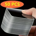 thumbnail image 2 of 50-Pack Clear Removable Nano Adhesive Strips, Heavy-Duty Double-Sided Mounting Tape for Damage-Free Hanging of Photos, Posters, Decorations, Cable Management & DIY Projects, 2 of 10