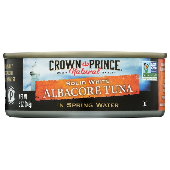 Crown Prince Natural Albacore Tuna, Solid White, In Spring Water, 5 oz (142 g)