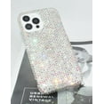 thumbnail image 3 of Compatible with iPhone 13 Pro Max Case Luxury Bling Rhinestone Glitter Phone Case for Women Girls Rhinestone Diamond Cute Pretty Luxury Fashion Gems Bumper Case Cover for iPhone 13 Pro Max 6.7 Inch, 3 of 6