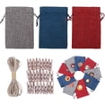 thumbnail image 3 of Burlap Christmas Gift Bag Set, 24 Advent Calendar Holidays, Christmas Candy Bag(13*18CM Christmas Bag Set 3 Colors), 3 of 5