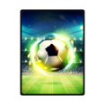 thumbnail image 1 of RYLABLUE Couverture en Polaire Étoile Ciel Football 58x80 Pouces, 1 of 3