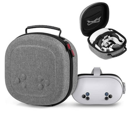 Hard Carrying Case for Meta Quest 3S/Quest 3/Vision Pro Hard Shell Travel Case Compatible with VR Headset Touch Controllers and Other Accessories Space Saving Design for Travel and Home Storage