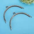 thumbnail image 2 of 2Pcs Metal Purse Frame Silver Kiss Clasp Lock Retro Semicircular Embossed Handle 15cm, 2 of 3