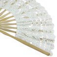 thumbnail image 2 of 2X Abanico Hecho A Mano de Algodon de Encaje Plegable para Decorar la Boda la Fiesta (Beige), 2 of 2