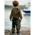 thumbnail image 5 of CARETOO Toddler Boy Outfit Camouflage Boys Clothes Sets 2Pcs Infant Toddler Outfit Letter Casual Hoodie Cotton Fabric Pants Set 1-5T, 5 of 11
