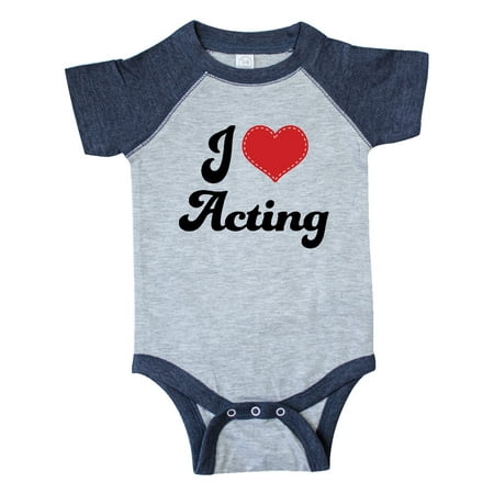 

Inktastic Actor Gift I Love Acting Gift Baby Girl Bodysuit