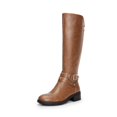 thumbnail image 1 of Bota DREAM PAIRS UNCLE Altas hasta la Rodilla con Hebilla Marrón Claro, 1 of 8