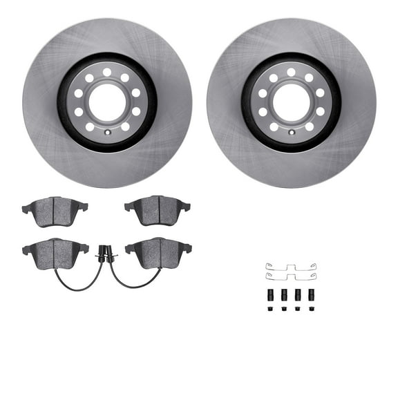 Dynamic Friction Company Front Brake Rotors with 5000 Advanced Brake Pads includes Hardware 6512-73250