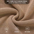 thumbnail image 6 of YIXPOH Organic Ribbed Baby Swaddle Blanket - 100% Soft Cotton Knit for Boys Girls Stroller Cuddle Blanket for Newborns Khaki, 6 of 8