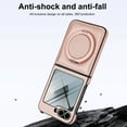thumbnail image 5 of Allytechgroup Magnetic Case for Samsung Galaxy Z Flip 7 with Screen Protector, Wireless Charging Support 360 Rotating Stand Anti-Scratch Rugge Bumper Phone Case for Galaxy Z Flip7, Rosegold, 5 of 7