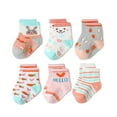 thumbnail image 2 of 12 Pairs Baby Girls Toddlers Grips Socks Kids Non Slip/Anti Skid Crew Cotton Cartoon Rabbit Socks, 2 of 5